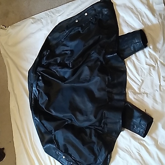 Women's black 2XL Leather motorcycle jacket - Picture 12 of 12